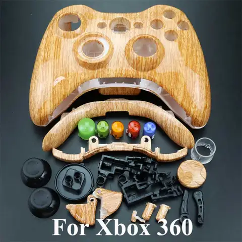 Беспроводной игровой контроллер JCD, жесткий рандомный Камуфляжный защитный чехол для геймпада, полный комплект с кнопками, аналоговые бамперы для XBox 360