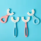 Зубная щетка U-образная детская, силиконовая, для детей 2-6-12 лет