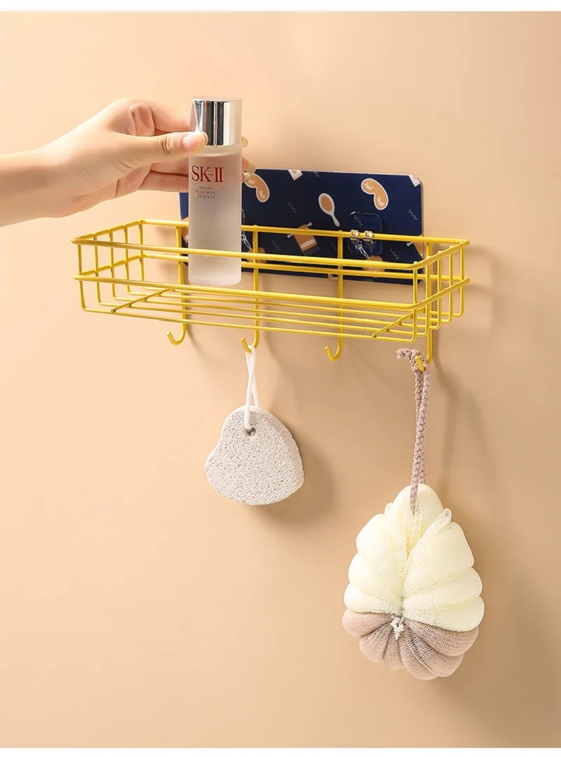

Bathroom Shelf Kitchen Organizer Shelves Corner Frame Iron Shower Caddy Storage Rack Shampoo Holder For Bathroom Accessories
