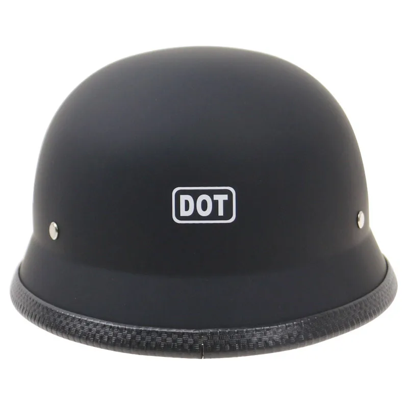 Motorcycle Retro Half German Helmets Matte Black Face Helmet Chopper Cruiser Biker M/L/XL | Автомобили и мотоциклы