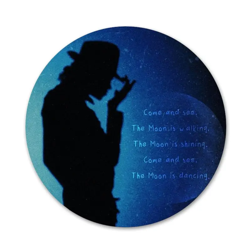 

58mm King of dance Michael Jackson Icons Pins Badge Decoration Brooches Metal Badges For Backpack Decoration
