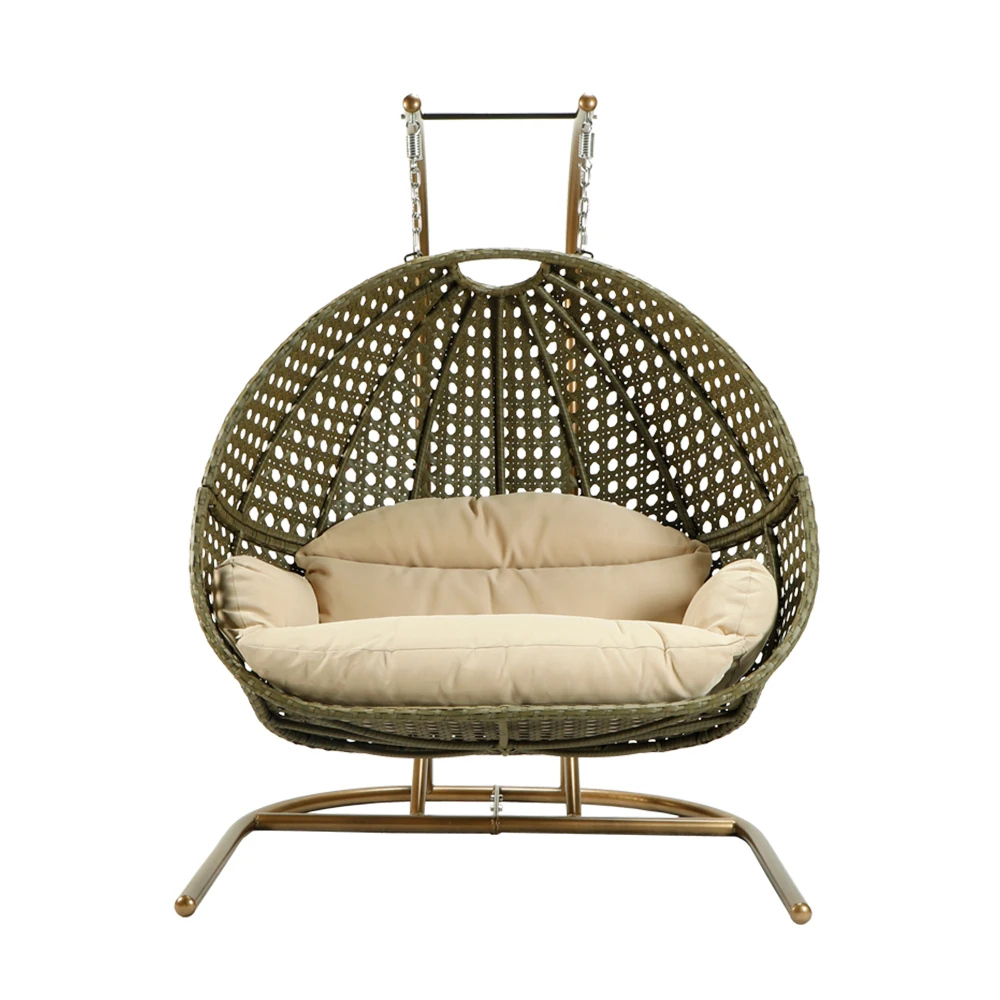 Family Hanging chair Nest Household basket Rattan Chair Rocking Stainless Cradle Outdoor Balcony Leisure Swing | Мебель