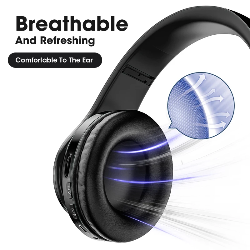 Складные беспроводные наушники Bluetooth стерео гарнитура Музыка спортивные с