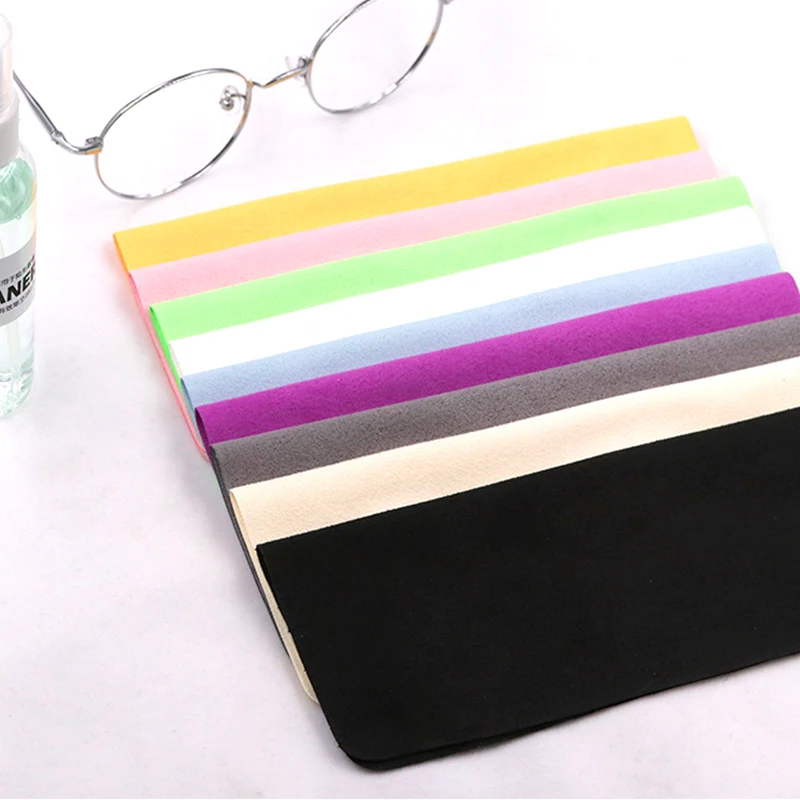 colour_max 5pcs soft chamois glasses cleaner eyeglasses microfiber clean cloth for lens phone screen cleaning wipes free global shipping