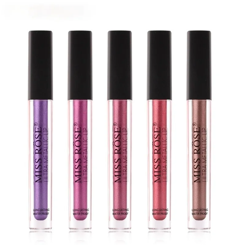 

The New Metallic Lip Gloss Slender Tube Matte Matte Not Easy To Stick To The Cup Lip Gloss Lip Glaze Lip Paint Matte Lipstick