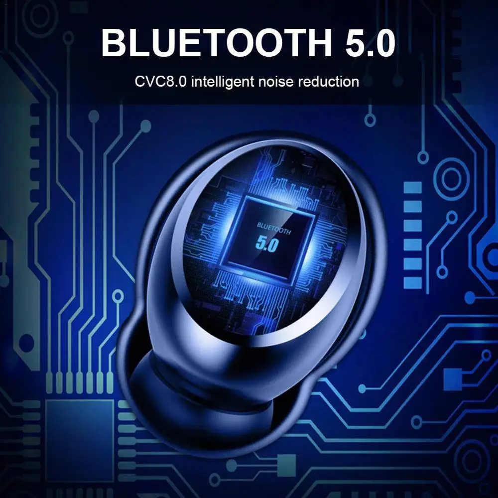 TWS Bluetooth наушники с микрофоном светодиодный дисплей беспроводные