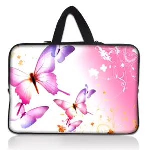 pink butterfly laptop sleeve pouch bag 11 13 3 14 15 for macbook air 13 pro 15 laptop bag for xiaomi asus lenovo notebook case free global shipping