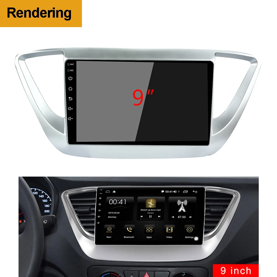 Автомобильный адаптер для DVD проигрывателя с экраном 9 дюймов HYUNDAI Solaris 2 Accent Verna 17 18
