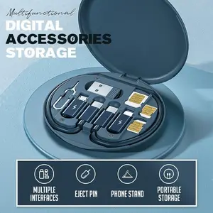 mini digital gadgets storage box waterproof usb digital storage box travel eva data cable battery charger free global shipping