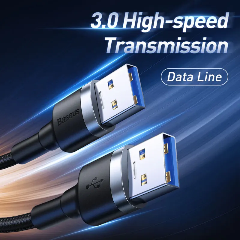 Кабель-удлинитель Baseus USB к Папа-папа с на Micro B 3 0 5 Гбит/с 2 А кабель для быстрой