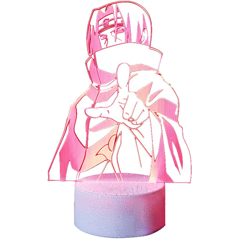 

Newest Anime Figure Uzumaki with Dagger 3D LED Night Lights RGB 7 and16 Colors Crackle Base Desk Lamp Home Decor Birthday lamps