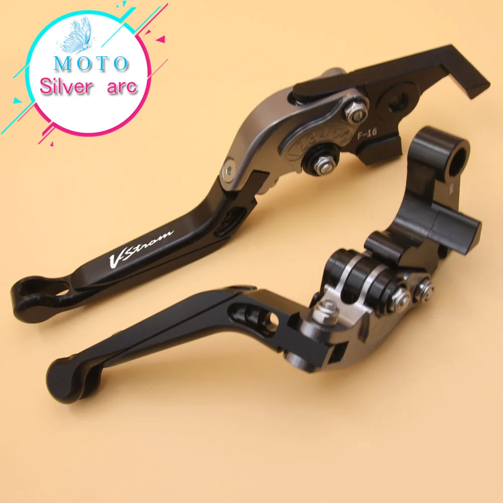 ! С логотипом CNC Золотой мотоцикл сцепные рычаги для Suzuki DL650 V STROM DL 650 VSTROM 2004 2010 2005 2006