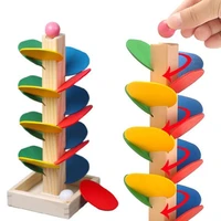baby blocks toy wooden tree ball run track game kids children educational intelligence model building early juguetes educativos