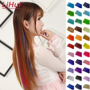 Image for LIHUI Long Straight Color Hair Piece Hair Extensio 