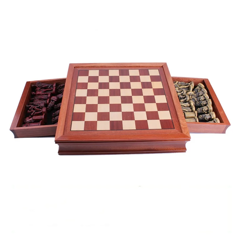 Ancient Rome Chess Set High Quality Collection Decoration Chessman With Mahogany Wooden Board Adult Birthday gift | Спорт и