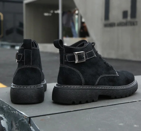 

Men Boots Lace-up Leather Shoes Popular Comfy Autumn Men Shoes Men Casual Boots Fashion Men's Boots Hiking Botas Hombre