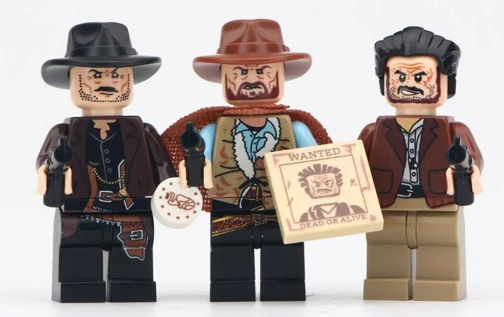 WM6026 ковбой хороший уродливый старая мода персонажи фильма фигурки строительные