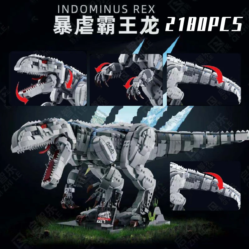 

MOC 2180PCS Creator Jurassic Dino World Tyrannosaurus Rex Building Kits Bolcks Bricks Dinosaurs Park figures Toys kids gifts