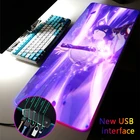 Игровой коврик для мыши Genshin Impact, для девочек, Baal, RGB, светодиодный, большой размер, 4 порта, usb-хаб, коврик для мыши для настольного компьютера, ПК, игр