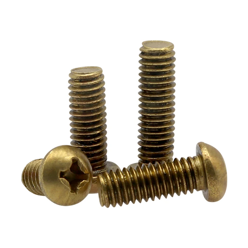 8-100 шт. латунный медный крестообразный встраиваемый винт с круглой головкой M2 M2.5