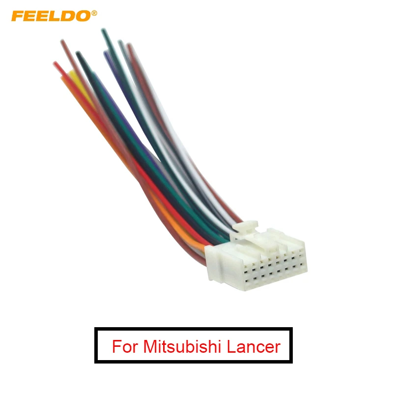 FEELDO 10 шт. автомобильное стерео радио 16Pin провод жгут для Mitsubishi/Lancer/Ford