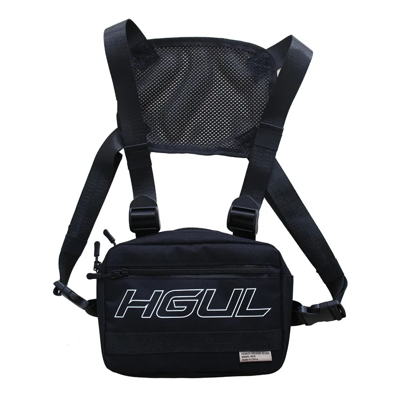 

Tactical Street Trend Pack Unisex Chest Pouch Belt Waist Bag Nylon Travel Tactical Vest Bag Running Men Chest Rig Bags