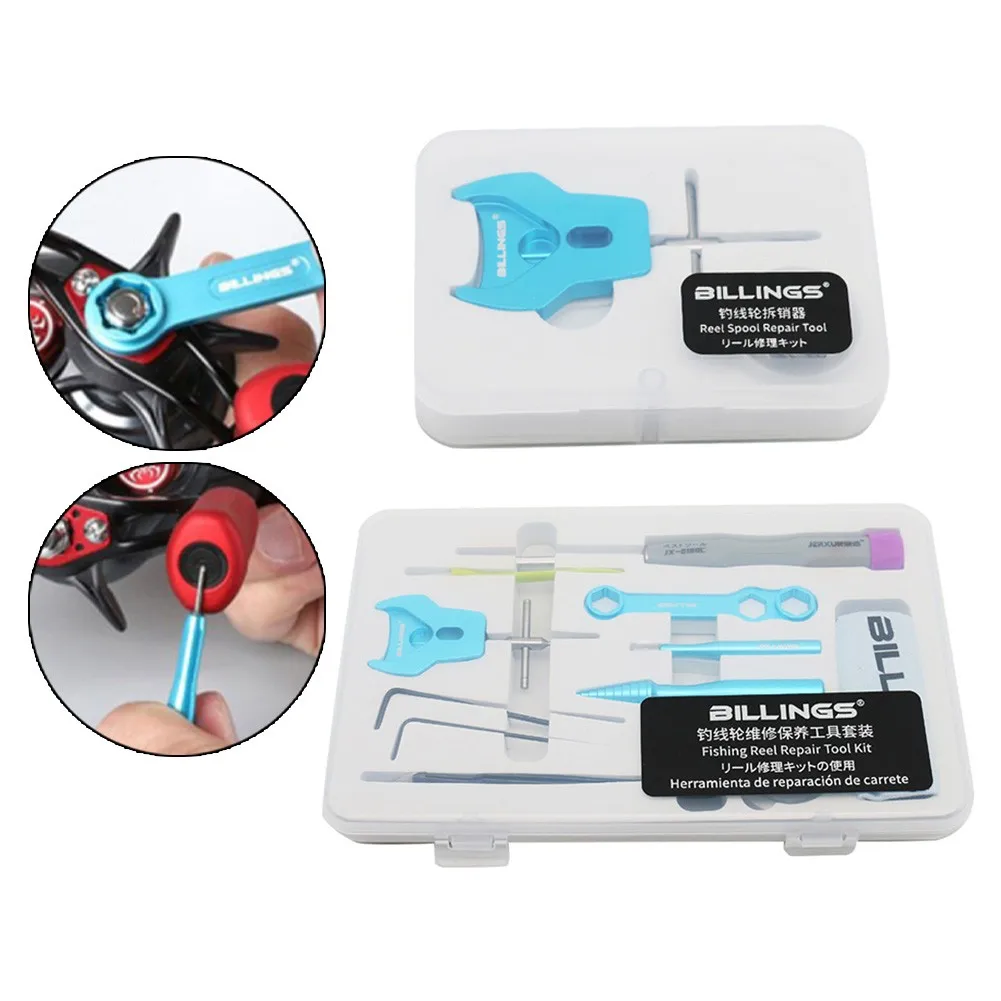 

Reel Bearing Disassembly Kit Reel Maintenance Remover Tools Kits Bearing Remover Puller Hexagon Wrench Multifunction Screwdriver
