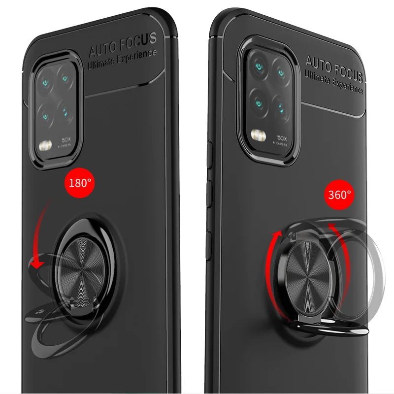 Чехол KEYSION для Xiaomi Mi 10 Lite Youth 5G силиконовая задняя крышка телефона с металлическим