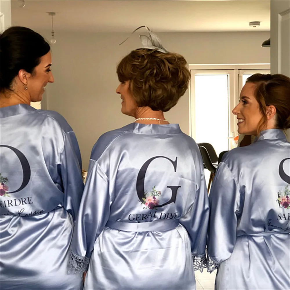 Персонализированное кружевное Цветочное платье горничной honor халат weding keepsake