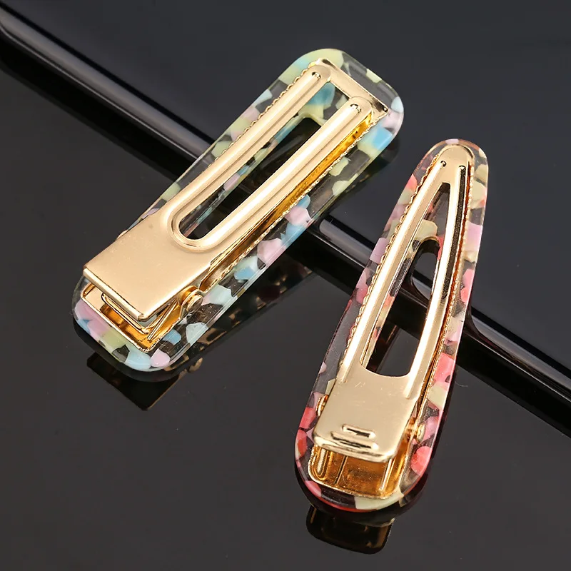 2 шт. новинка шпилька для женщин и девочек из мраморного ацетата заколки волос