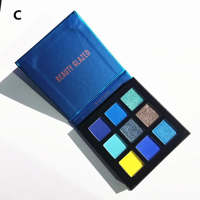 9 color C Красота глазурованная Цвет Fusion матовые тени для век мощность матовые тени для век хайлайтер макияж Пигмент радуги Палетка теней - Цвет: 9 color C