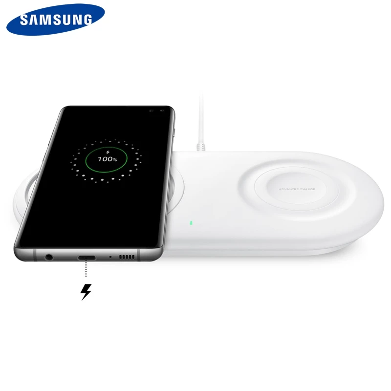 Original Samsung Fast Wireless Charging Pad EP-P5200 for Watch Gear S4 S3 Galaxy S10 Note10+ S9Plus Note9 N960F IPhoneXS | Мобильные