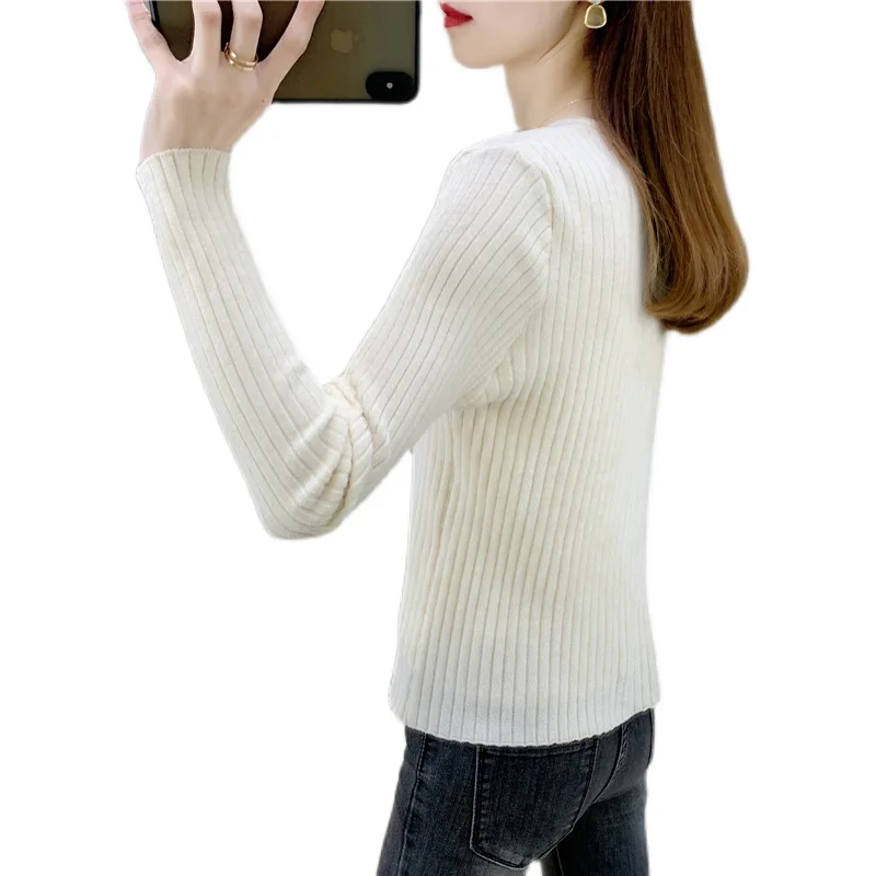 

Room 194294 side row No.1 Middle] real shot spring dress solid round neck velvet knitted cardigan [1088] 50