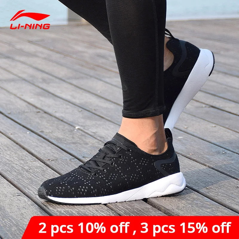 Мужская прогулочная обувь Li Ning Спортивная дышащая с подкладкой из мононити AGCM055