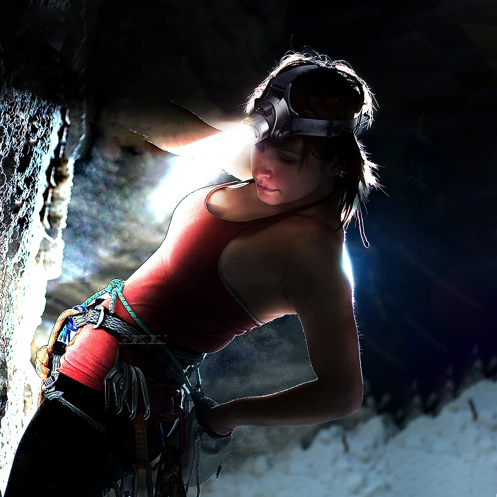 

Yellow light white light IR sensor led head lamp 18650 rechargeable battery cree xml t6 headlamp head torch led headlight