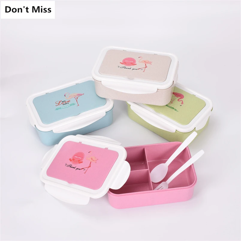 Японская микроволновая печь Bento Box Пшеничная солома детский Ланч-бокс герметичный Bento Ланч-бокс для детей школьный пищевой контейнер Fiambrera