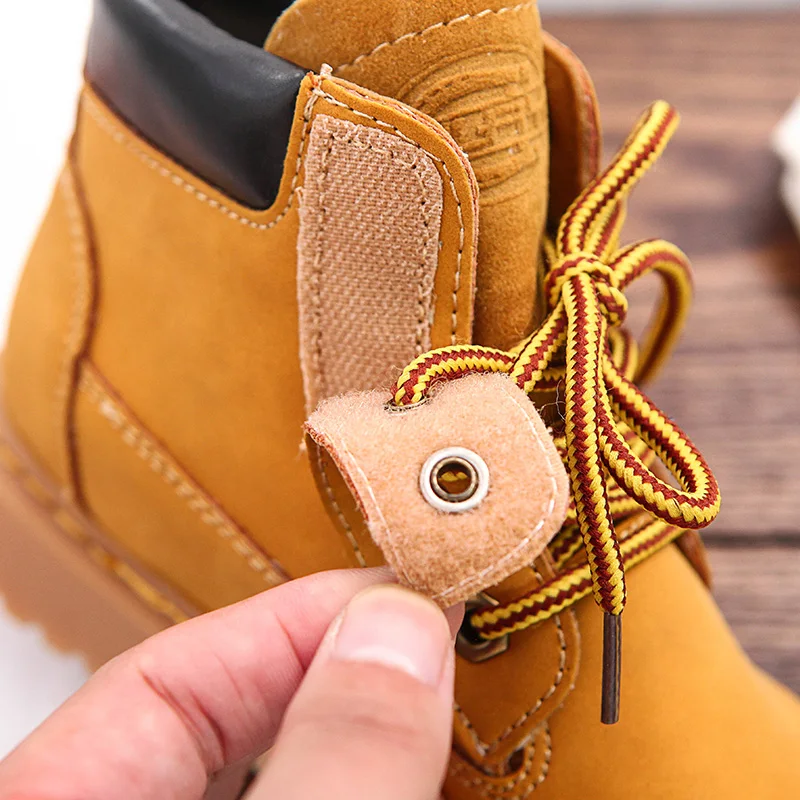 Ботинки детские кожаные школьные для мальчиков и девочек ботинки мартинсы