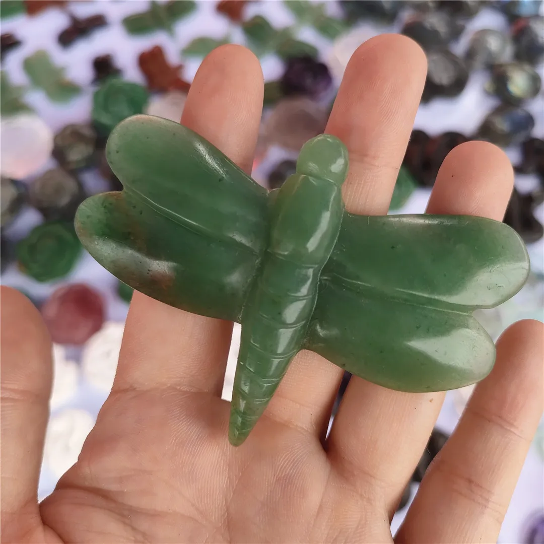 

Натуральный кристалл, стрекоза, животное, лечебный камень, домашний декор, ручная работа, маленькое украшение фэн-шуй
