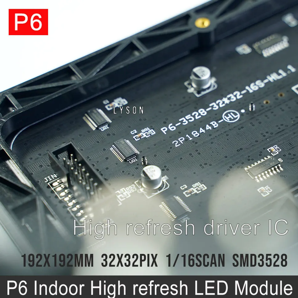 32x32 пикселей P6 внутренний SMD3528 3 в 1 полноцветный светодиодный видеомодуль|led module|rgb