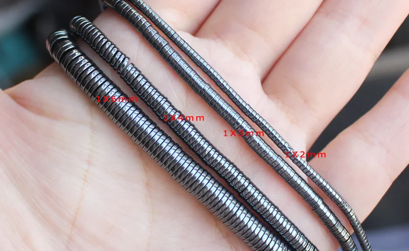 Натуральный гематитовый цвет 1x2-6 мм круглые бусины для изготовления украшений!