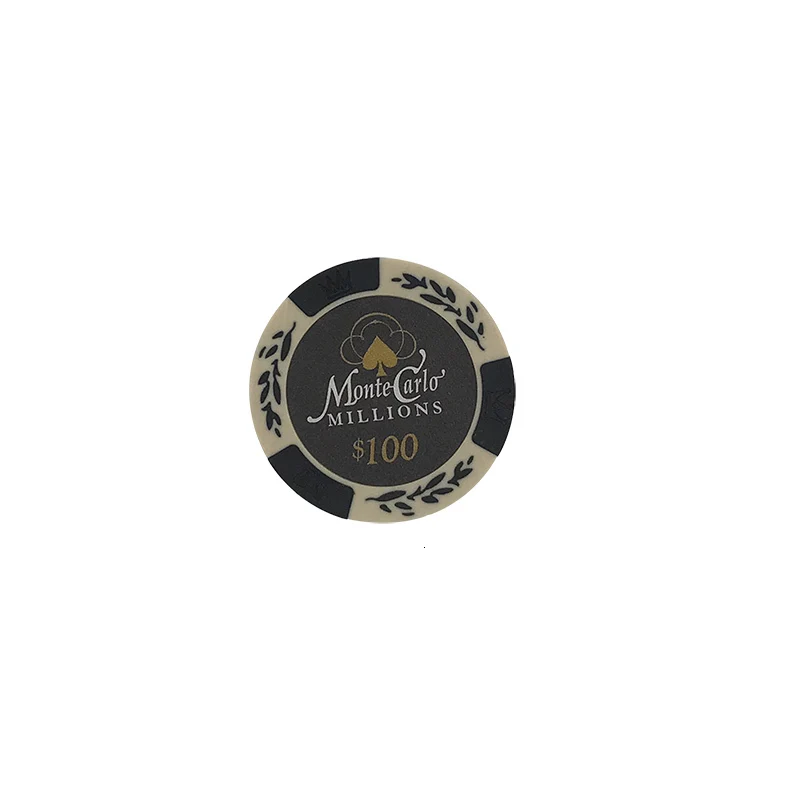100 yuan face value K8356 25 шт./лот доллар пшеничной пленки глиняные чипы монеты Baccarat Texas Hold'em Цвет Корона глина покерные игровые чипы Pokerstars 14 г - Цвет: 100 yuan face value