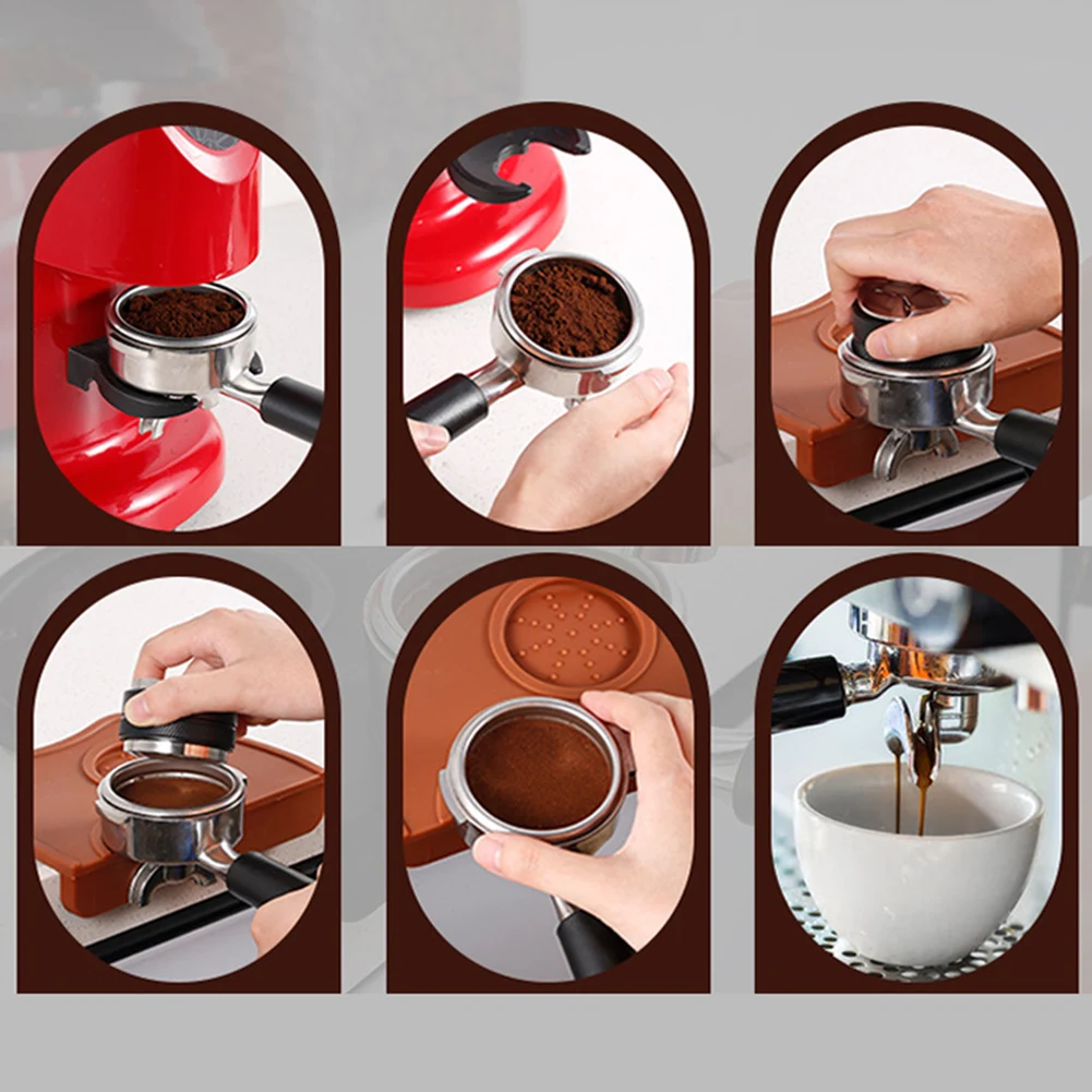 

51/53/58mm 2-in-1 Double-head Non-slip Coffee Powder Distributor Leveler Tamper Kitchen accessories Coffeeware