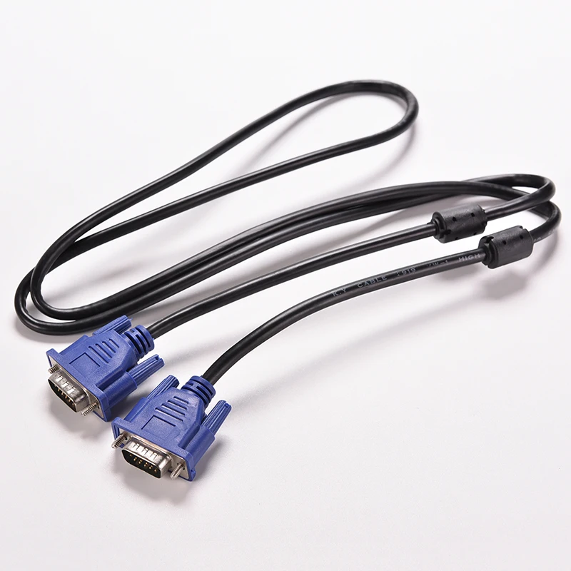 

1PC Blue 1.5M 5FT 15 PIN VGA HDB15 SUPER VGA SVGA M/M Male To Male Connector Cable Cord Extension Monitor FOR PC TV