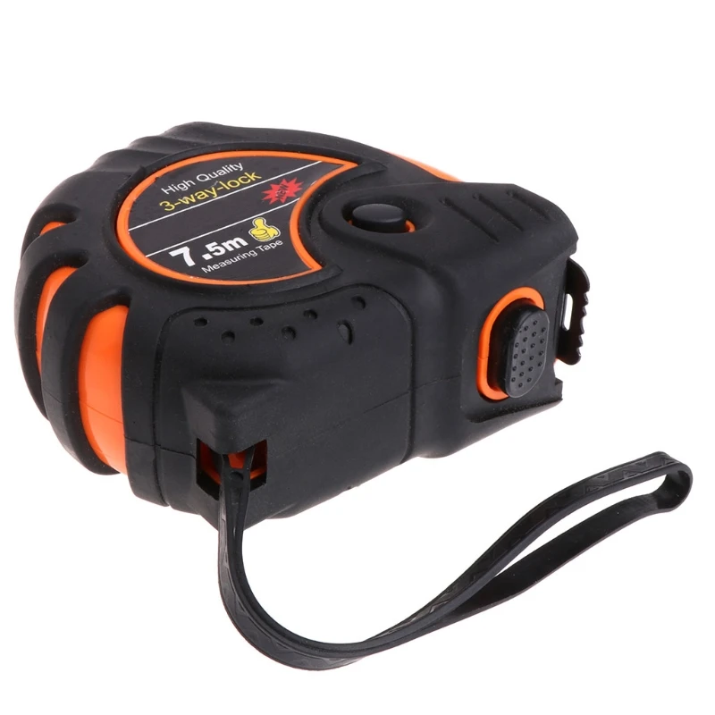

3m 5m 7.5m Retractable Tape Measure 3-Way-Lock Metric Rubber Measuring Tape Rule