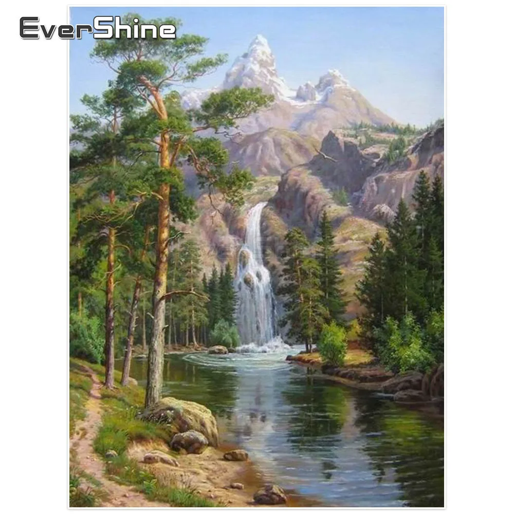 Evershine DIY алмазная вышивка декорации картина из страз полная квадрат Водопад