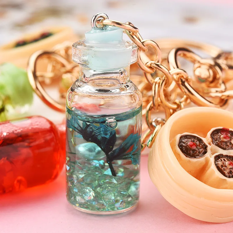 Моделирование питания мультфильм брелок &quotЦветок&quot Молоко чайная чашка с