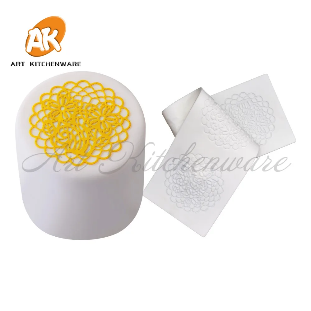 Модный силиконовый кружевной коврик для помадки тиснения инструменты украшения
