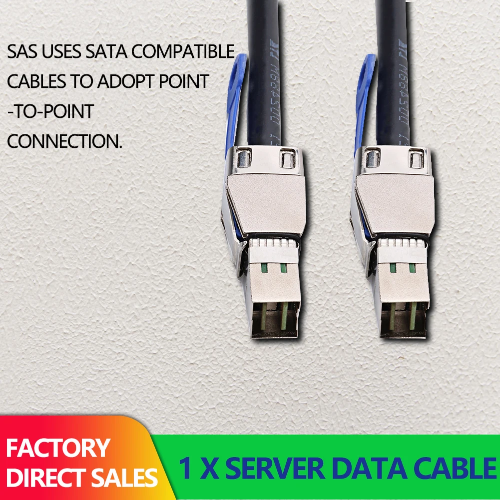 1m server data cable for server computer hard drive switch sff8644 to hd8644 external hard disk splitter connecting data cord free global shipping