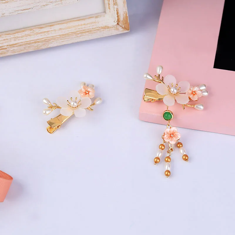 Женская заколка для волос элегантная полимерная в винтажном стиле Бохо с цветами