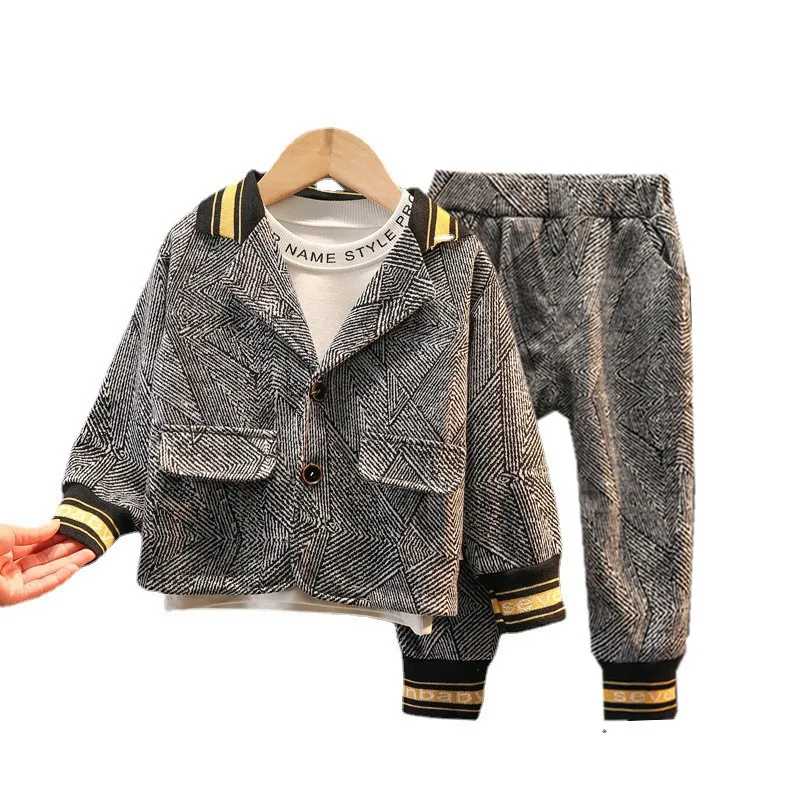 

Children Spring Autumn Casual Clothes Kids Boy Girls Suit T Shirt Pants 3Pcs/sets Toddler Cotton Sportswear Baby Infant Clothing